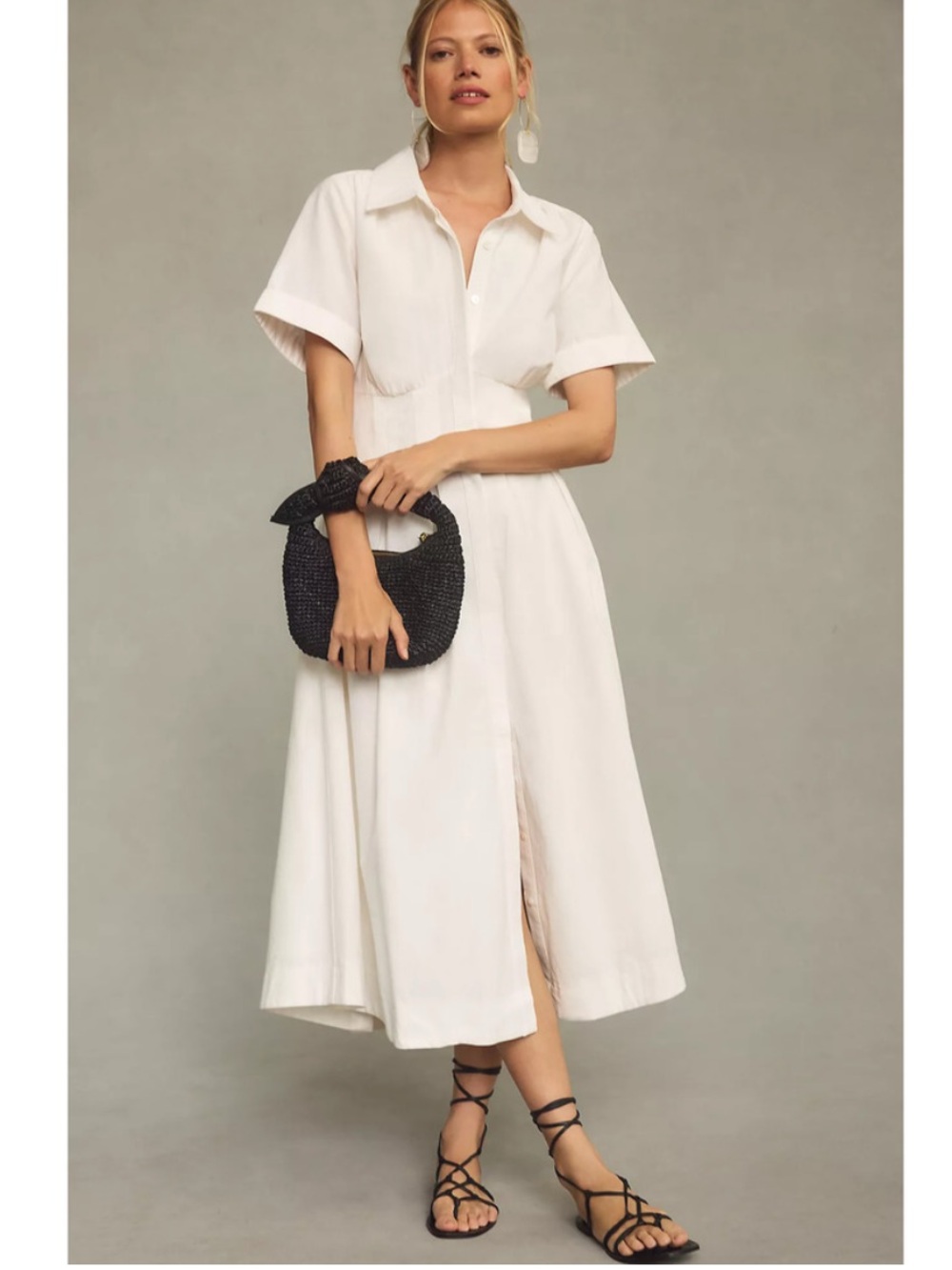 Aureta Studio x Anthropologie Pleated Shirt Dress